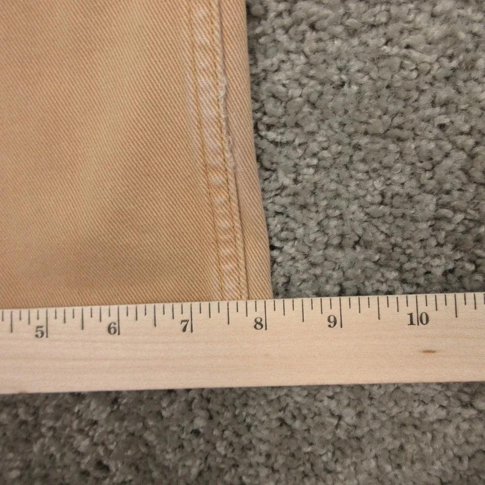 Levis Jeans Mens 36x32 Tan 514 Slim Straight Faded Zip Fly Light Denim Pant Work